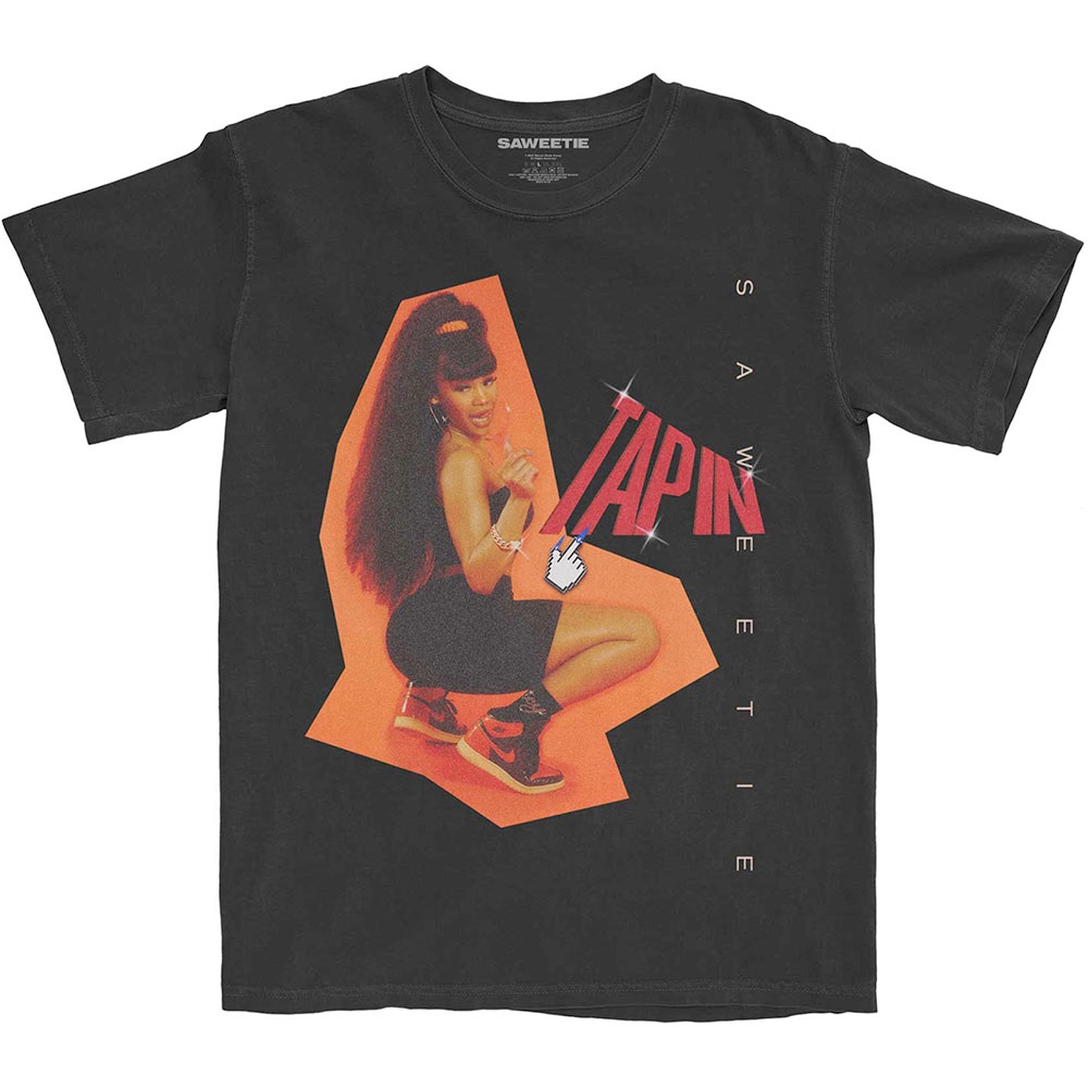 Saweetie - Tapin Heren Tshirt - Zwart